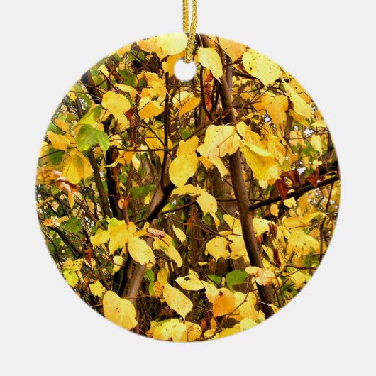 AUTUMN LEAVES KERAMISCH ORNAMENT (Voorkant)