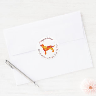 Autumn Leaves Labrador Retriever Retouradres Ronde Sticker