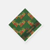 Autumn Leaves Pattern Green Napkins Servetten (Hoek)