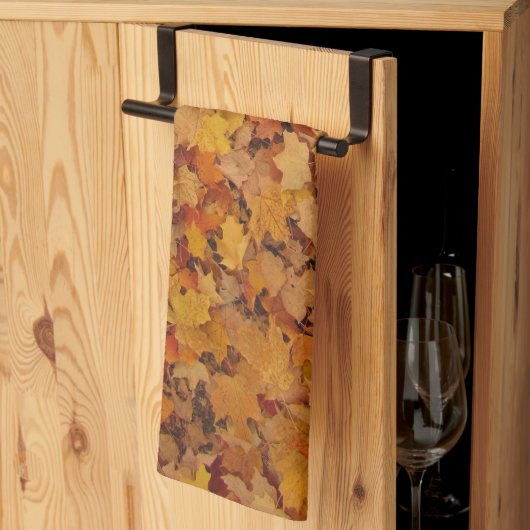 AUTUMN LEAVES PATTERN THEEDOEK (Derde Gevouwen)