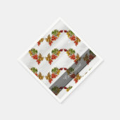 Autumn Leaves Pattern White Napkins Servet (Hoek)