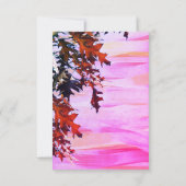 Autumn Leaves Pink RSVP Menu Kaart (Achterkant)