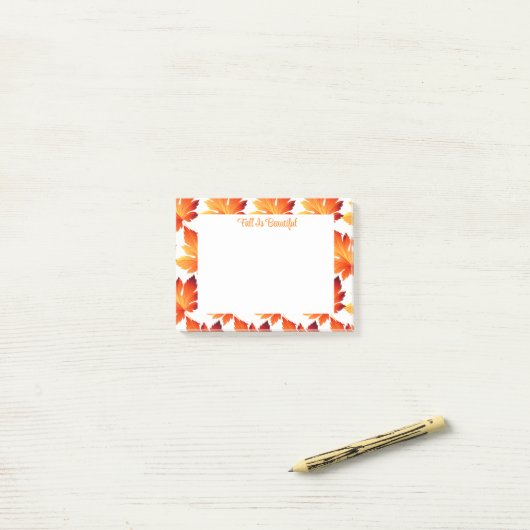 Autumn Leaves Post-it® Notes (Op bureau)