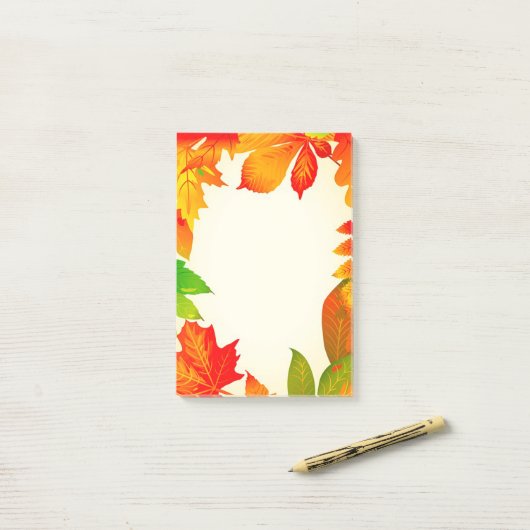 Autumn Leaves Post-it® Notes (Op bureau)