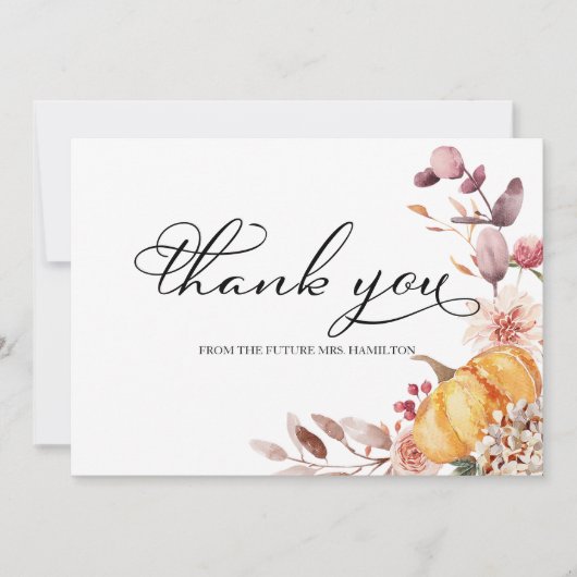 Autumn Leaves Pumpkin Herfst Vrijgezellenfeest Dan Kaart (Voorkant)