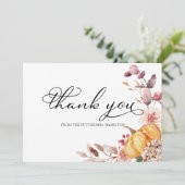 Autumn Leaves Pumpkin Herfst Vrijgezellenfeest Dan Kaart (Staand voorkant)