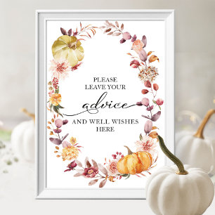 Autumn Leaves Pumpkin Vrijgezellenfeest Advice Sig Poster