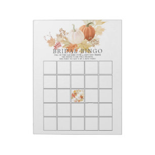 Autumn Leaves Pumpkins Vrijgezellenfeest Bingo Gam Notitieblok