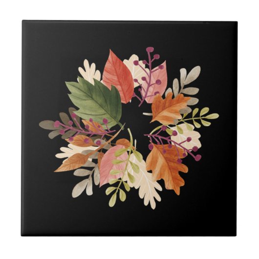 Autumn Leaves ~ Red en Gold ~ Backsplash Accepten Tegeltje (Voorkant)