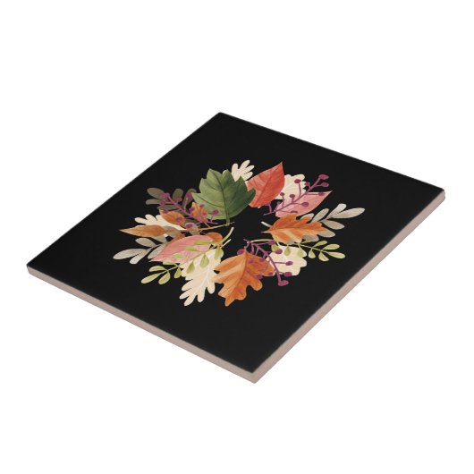 Autumn Leaves ~ Red en Gold ~ Backsplash Accepten Tegeltje (Zijkant)