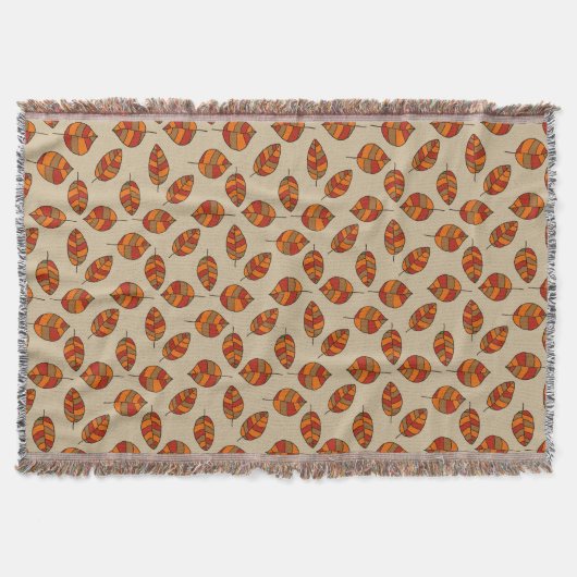Autumn Leaves Red Leaf Pattern Deken (Voorkant)