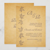  AUTUMN LEAVES REHEARSAL DINNER INVITE KAART (Voorkant / Achterkant)