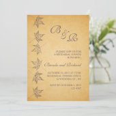 AUTUMN LEAVES REHEARSAL DINNER INVITE KAART (Staand voorkant)