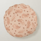Autumn Leaves Rond Kussen (Achterkant)
