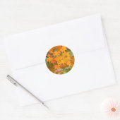 Autumn Leaves Ronde Sticker (Envelop)