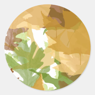 Autumn Leaves Ronde Sticker