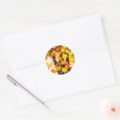 Autumn Leaves [Round Seal] Ronde Sticker (Envelop)