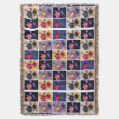 Autumn Leaves Rustic Patchwork Quilt Collage Deken (Voorkant Verticaal)