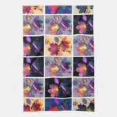 Autumn Leaves Rustic Patchwork Quilt Collage Theedoek (Verticaal)