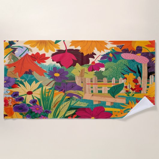 Autumn Leaves Strandlaken (Voorkant)