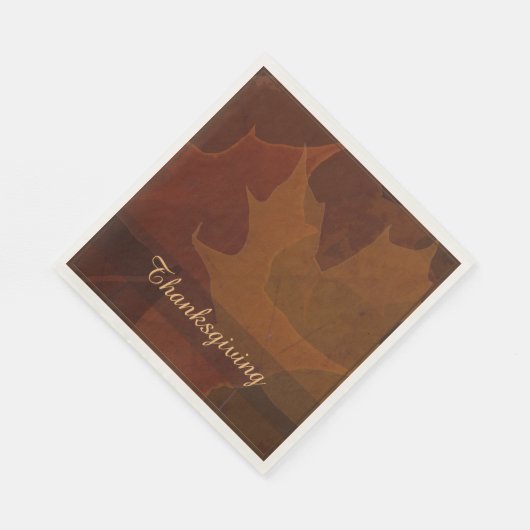 Autumn Leaves Thanksgiving aangepaste tekstkleur Servet (Hoek)