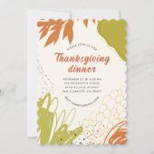 Autumn Leaves Thanksgiving Dinner Invitation (Devant)
