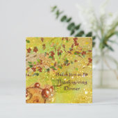AUTUMN LEAVES Thanksgiving Dinner Kaart (Staand voorkant)