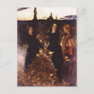 Autumn Leaves van John Everett Millais Briefkaart