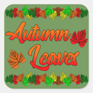 Autumn Leaves Vierkante Sticker