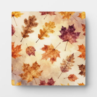 Autumn Leaves Watercolor Fall Pattern Fotoplaat