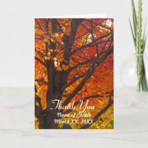 Autumn Leaves Wedding Hartelijk dank Bedankkaart