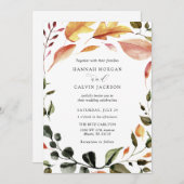 Autumn Leaves Wedding Kaart (Voorkant / Achterkant)