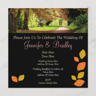 Autumn Leaves Wedding Kaart