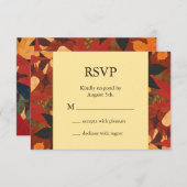 Autumn Leaves Wedding RSVP (Voorkant / Achterkant)