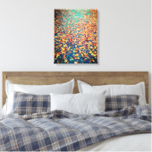 Autumn Leaves Wet Forest Path Canvas Afdruk (Insitu (Slaapkamer))