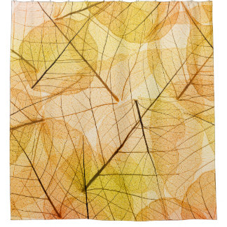 Autumn Leaves yellow en oranje Background - trans Douchegordijn