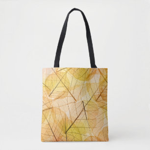 Autumn Leaves yellow en oranje Background - trans Draagtas