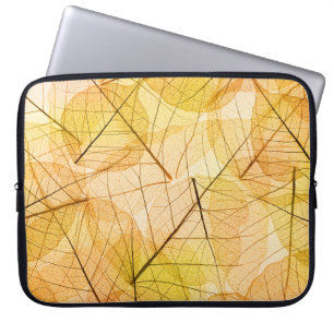 Autumn Leaves yellow en oranje Background - trans Laptop Sleeve