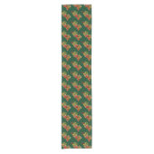 Autumn leest Pattern Green Table Runner Korte Tafelloper (Voorkant)