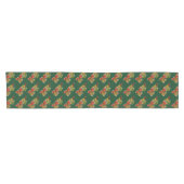 Autumn leest Pattern Green Table Runner Korte Tafelloper (Horizontaal)