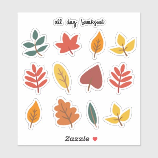 Autumn leest sticker blad (Vel)