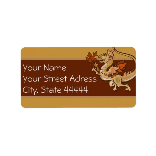 Autumn lil'leaf Dragon adress labels (Voorkant)