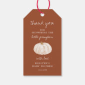 Autumn Little Pumpkin Baby shower dank u Cadeaulabel (Achterkant)