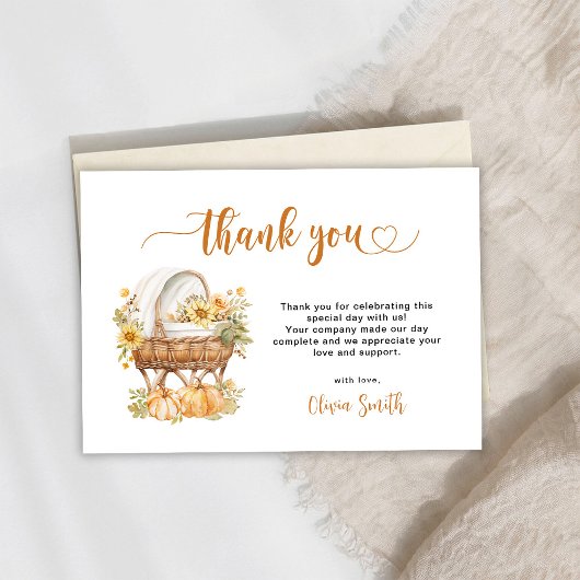 Autumn Little Pumpkin Bedankkaart