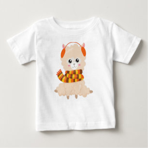 Autumn Llama, Cute Llama, Llama met Scarf, Alpaca