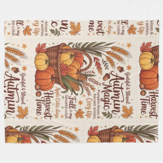 Autumn magic harvest time stylish Blanket New Home Fleece Deken