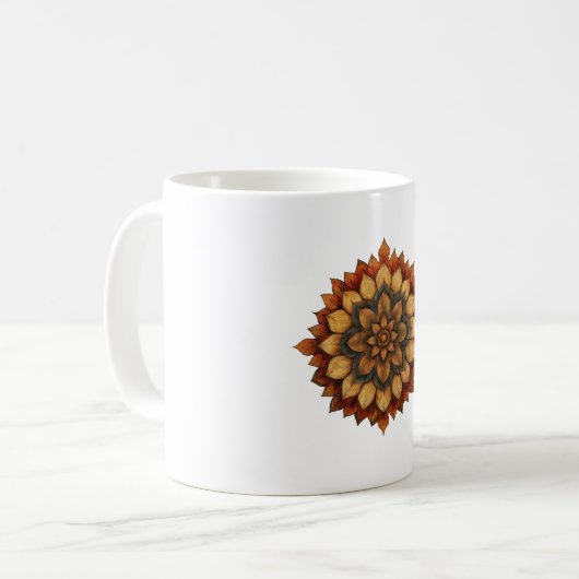 Autumn Mandala Floral Mug (Devant gauche)