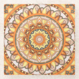 Autumn Mandala Glazen Onderzetter