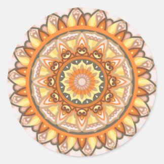 Autumn Mandala Ronde Sticker