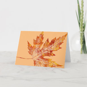"Autumn Maple #1 on Oranje" Wenskaart land Kaart